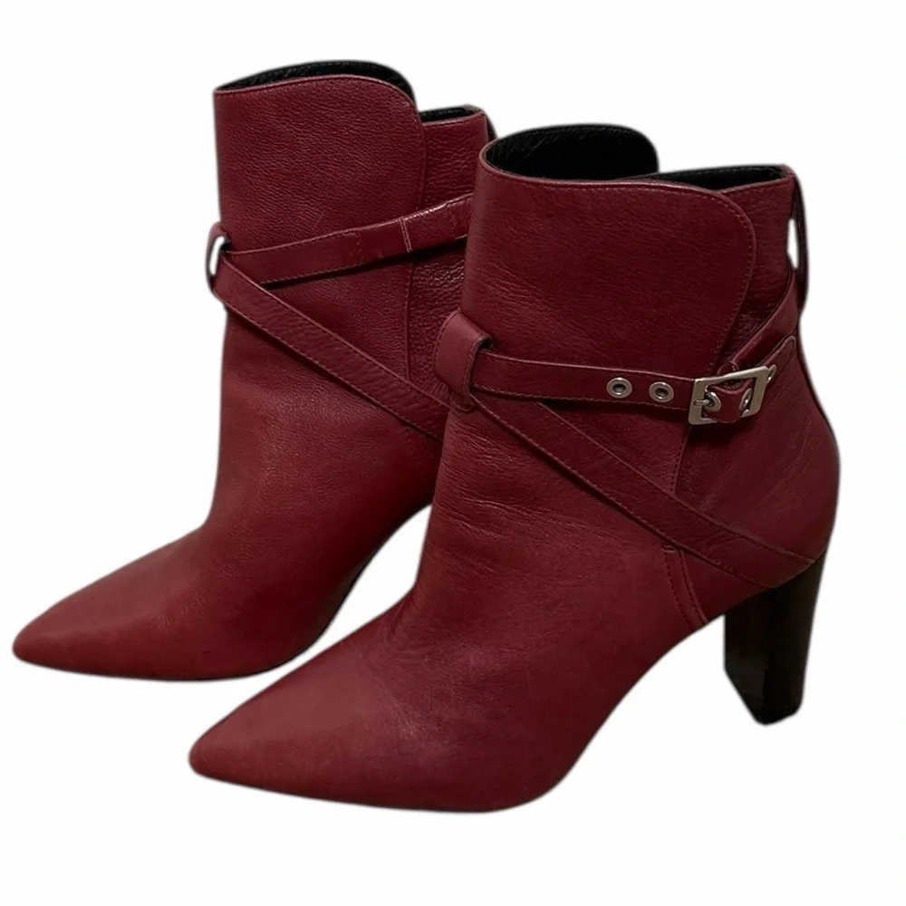 Paige Camille Boot Cabernet Leather Size 10 Wine Western Boho - Picture 1 of 9
